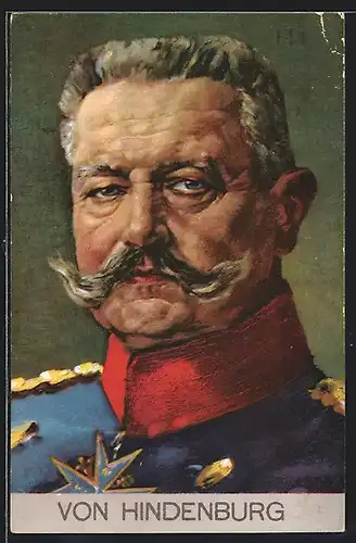 AK Paul von Hindenburg, Portrait