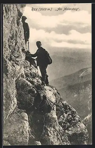 AK Rax, Bergsteiger am Malersteig