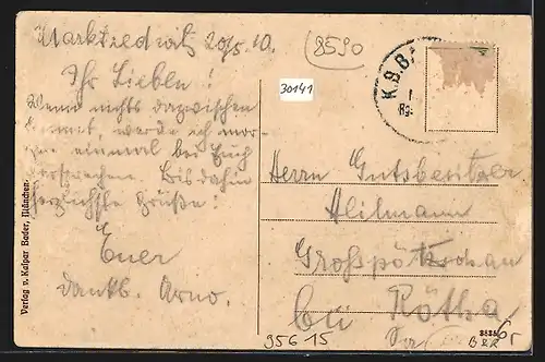 AK Markt Redwitz, Totalansicht mit Steinbruch