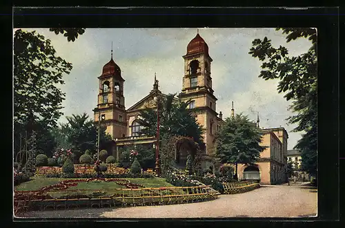 AK Pforzheim, Saalbau im Stadtgarten