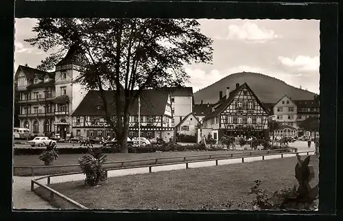 AK Herrenalb / Schwarzwald, Ortspartie mit Fachwerkhäusern