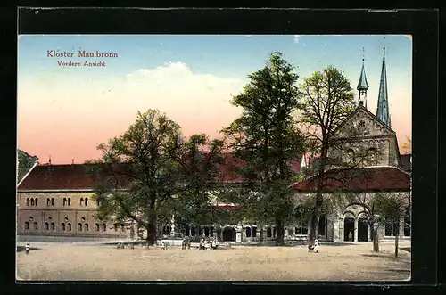 AK Maulbronn, Vordere Ansicht vom Kloster