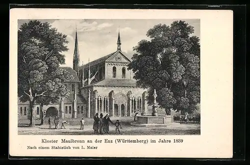 AK Maulbronn, Kloster Maulbronn an der Enz im Jahe 1839