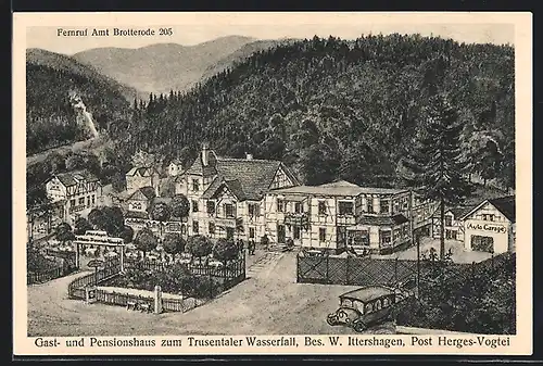 AK Trusetal, Gast- & Pensionshaus zum Trusetaler Wasserfall