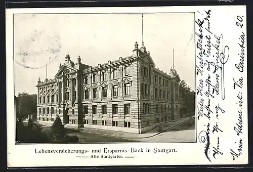AK Stuttgart, Lebensversicherungs- und Ersparnis-Bank, Alte Stuttgarter