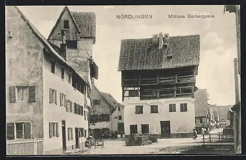 AK Nördlingen, Mittlere Gerbergasse