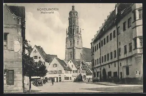 AK Nördlingen, am Holzmarkt