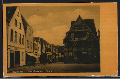 AK Buxtehude, Petri-Platz mit Museum