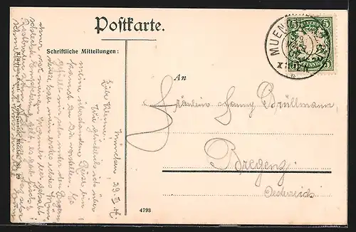 AK München, Lenbachplatz von Künstlerhaus gesehen