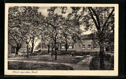 AK Vrasselt, Erholungsheim, Blick aus dem Park