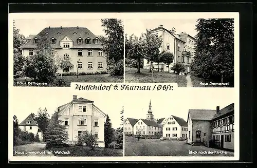 AK Hutschdorf, Haus Bethanien, Haus Immanuel mit Waldeck, Kirche