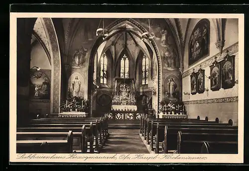 AK Herzogenaurach / Ofr., Liebfrauenhaus, Haupt-Kircheninneres