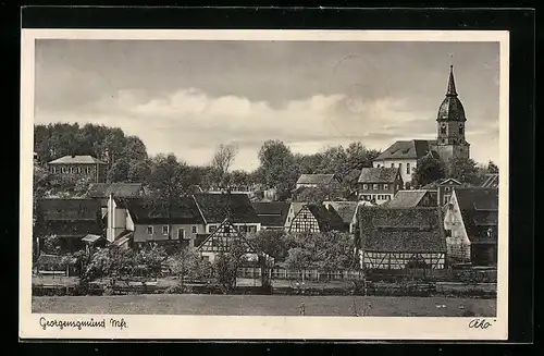 AK Georgensgmünd / Mfr., Ortsansicht mit Kirche