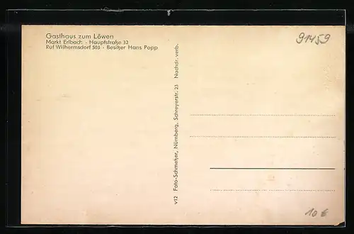 AK Markt Erlbach, Gasthaus zum Löwen