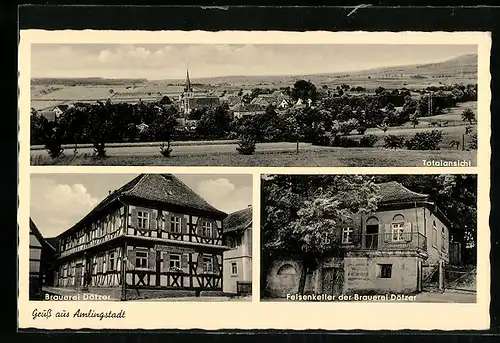 AK Amlingstadt, Gasthaus Felsenkeller der Brauerrei Dötzer