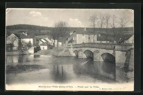 AK Marey-sur-Tille, Pont sur la Tille