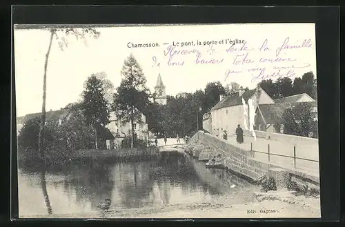 AK Chamesson, Le Pont, la Porte et l`Eglise