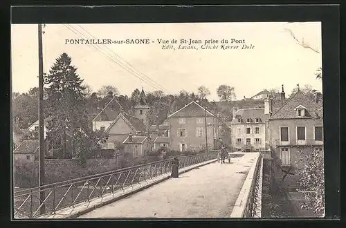 AK Pontailler-sur-Saone, Vue de St-Jean prise du Pont