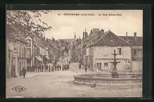 AK Montbard, La Rue Edme-Piot