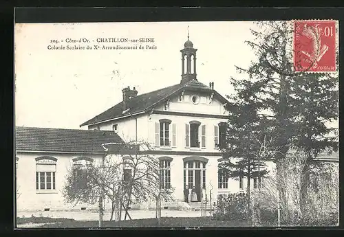 AK Chatillon-sur-Seine, Colonie Scolaire