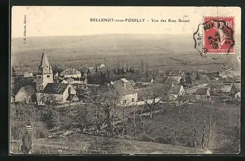 AK Bellenot-sous-Pouilly, Vue des Rues Basses