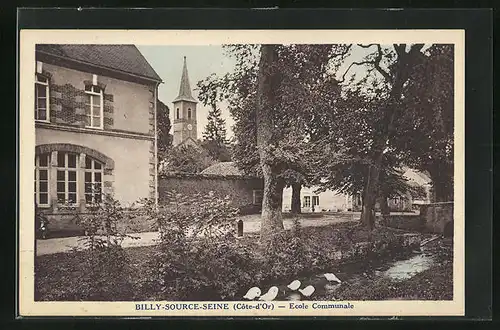 AK Billy-Source-Seine, Ecole Communale