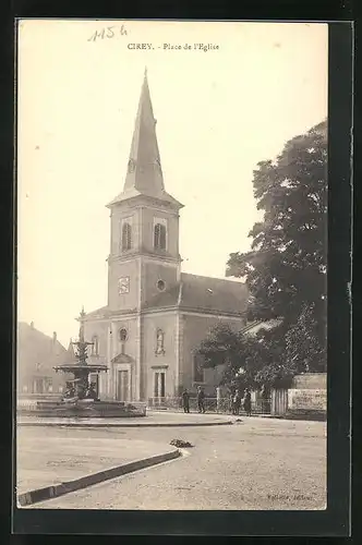 AK Cirey, Place de l`Eglise, Kirche