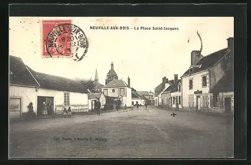 AK Neuville-aux-Bois, La Place Saint-Jacques