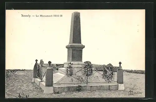 AK Sennely, Le Monument 1914-18