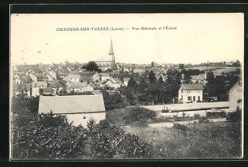 AK Ouzouer-sur-Trézée, Vue Générale et l`Écluse