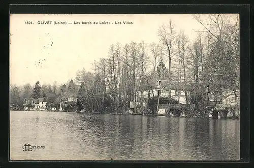 AK Olivet, Les bords du Loiret, Les Villes