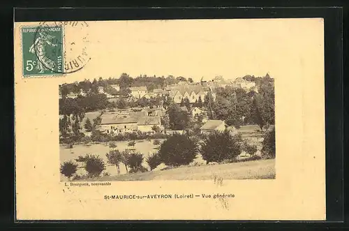 Präge-AK St-Maurice-sur-Aveyron, Vue générale