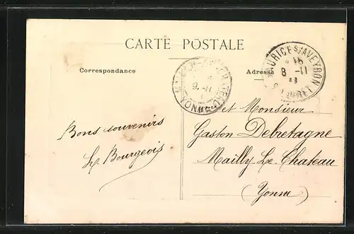 Präge-AK St-Maurice-sur-Aveyron, Vue générale