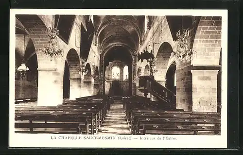 AK La Chapelle Saint-Mesmin, Intérieur de l`Église