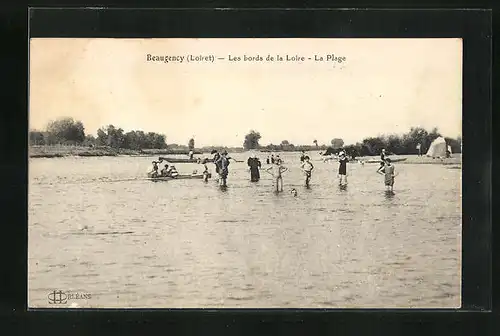 AK Beaugency, Les bords de la Loire, La Plage