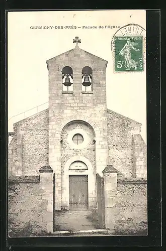 AK Germigny-de-Pres, Facade de l`Eglise