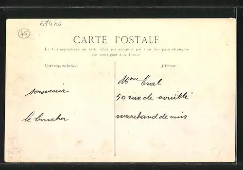 AK Fontenay-sur-Loing, Vue du Bourg prise du Loing