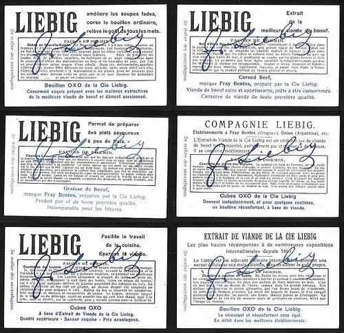 6 Sammelbilder Liebig, Serie Nr.: 1166, Facons De Dormir, Schlafgewohnheiten in Schweden, Japan, Neuguinea, New York