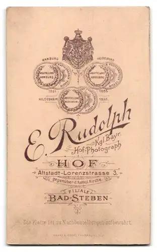 Fotografie E. Rudolph, Bad Steben, Paar in Sonntagskleidung