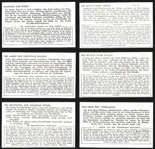 6 Sammelbilder Liebig, Serie Nr.: 1236, Konfuzius, Abkehr, Ruinen von Lu, König Ting-Kung, Trauer