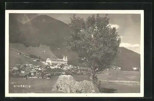 AK Disentis, Teilansicht mit Blick auf die Abtei