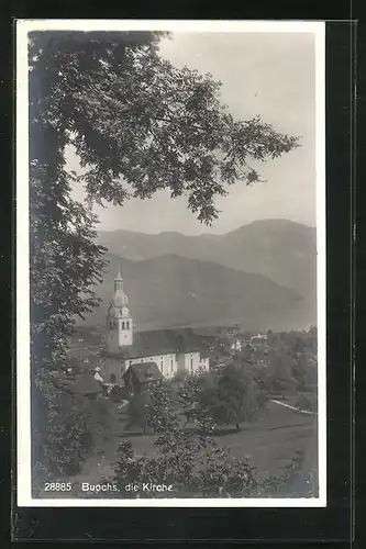 AK Buochs, Teilansicht des Ortskerns mit Kirche