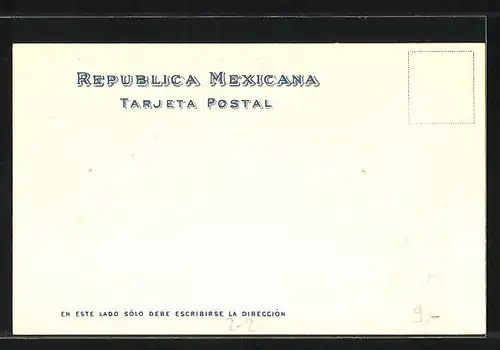Präge-Künstler-AK Mexico, Briefmarken und Wappen