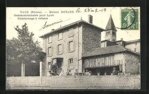 AK Vaux, Maison Durand, Commissionnaire pour Lyon, Camionnage à volonté