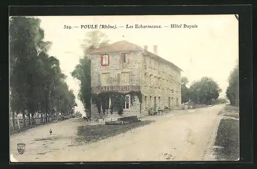 AK Poule, Les Echarmeaux, Hôtel Dupuis