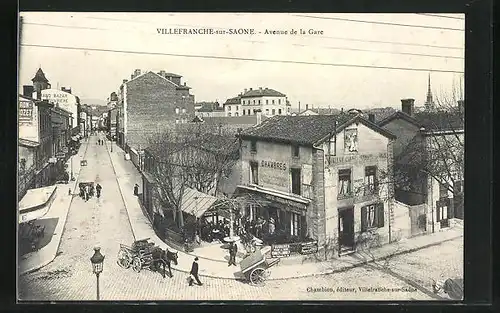 AK Villefranche-sur-Saone, Avenue de la Gare