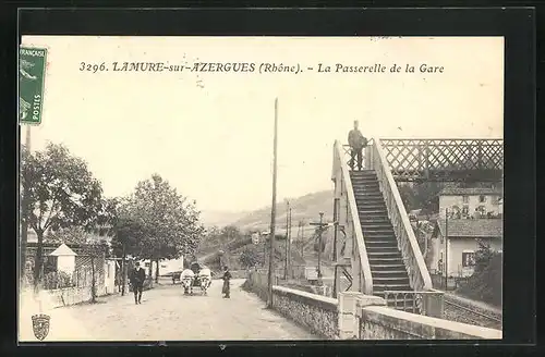 AK Lamure-sur-Azergues, La Passerelle de la Gare