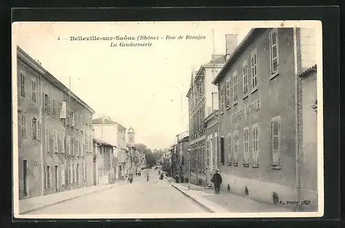 AK Belleville-sur-Saone, Rue de Beaujeu