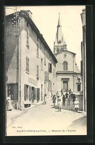 AK Saint-Genis-Laval, Montée de l`Eglise