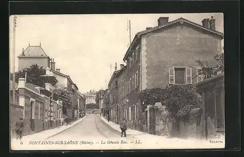 AK Fontaines-sur-Saone, La Grande Rue